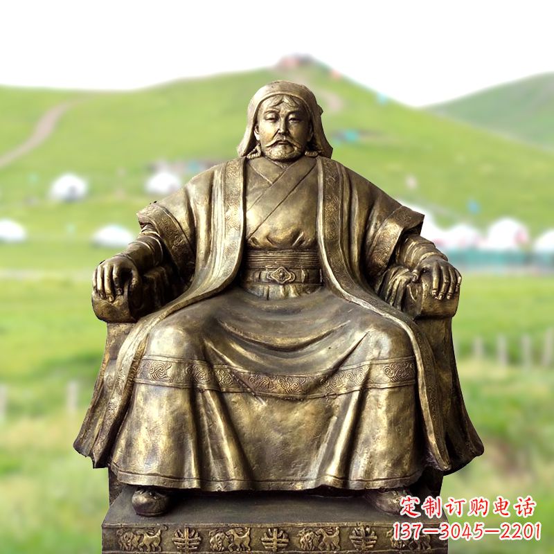 衢州成吉思汗一件经典的玻璃钢雕塑