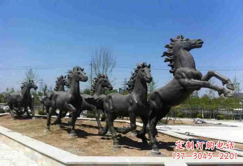 衢州铜马雕塑美观华贵的城市艺术