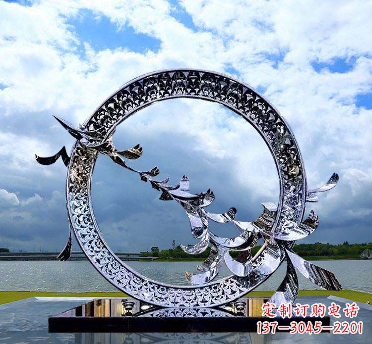 衢州抽象不锈钢大雁雕塑