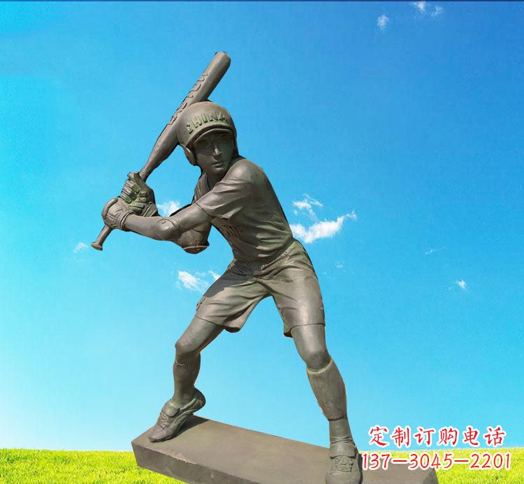 衢州棒球雕塑传承美国传统文化