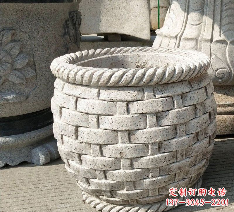 衢州大理石雕塑水缸