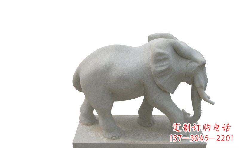 衢州大象雕塑大理石大象公园的精美艺术