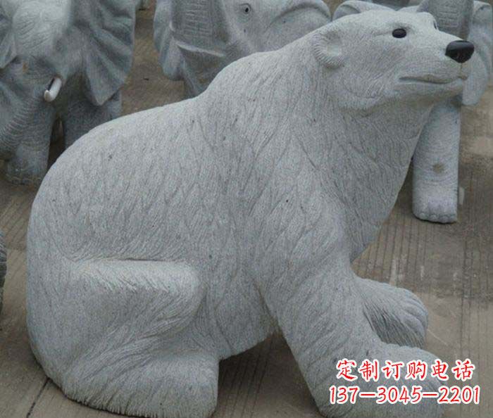 衢州精美大理石雕刻的北极熊