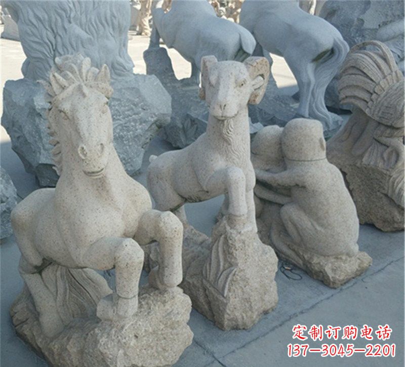 衢州大理石公园动物雕塑