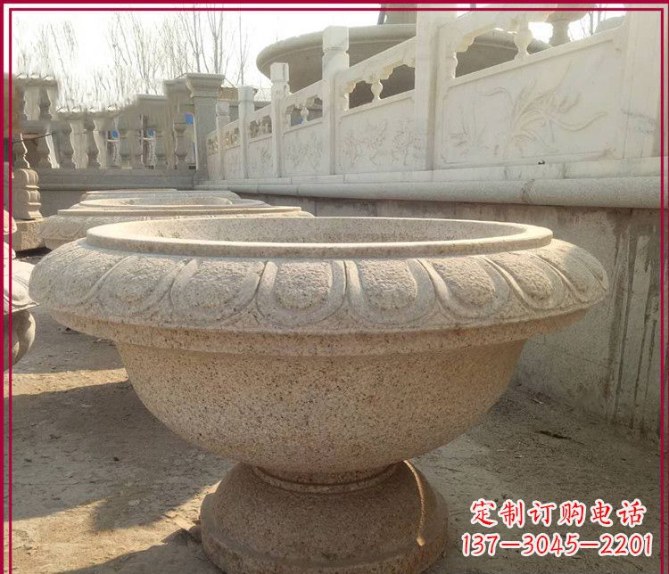 衢州大理石花盆雕塑