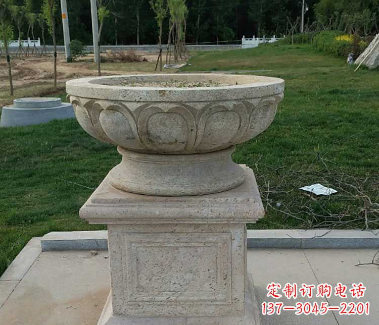 衢州大理石花盆石雕