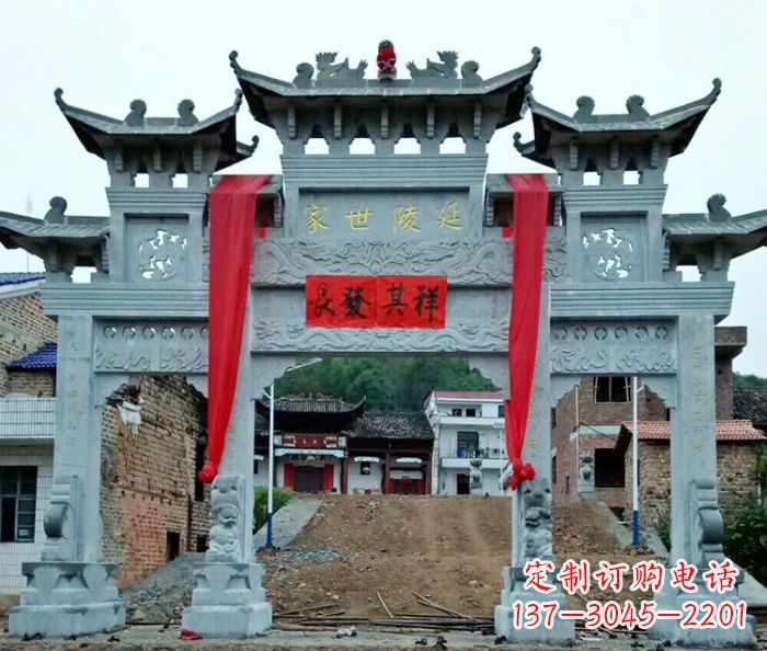 衢州精美大理石牌坊雕塑