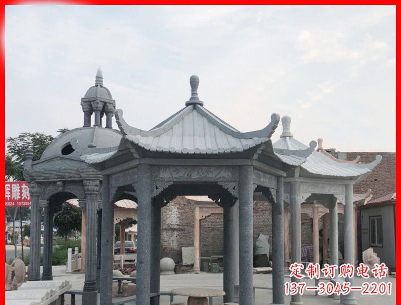 衢州六角凉亭石雕
