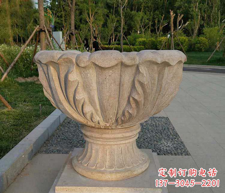 衢州大理石欧式花钵雕塑