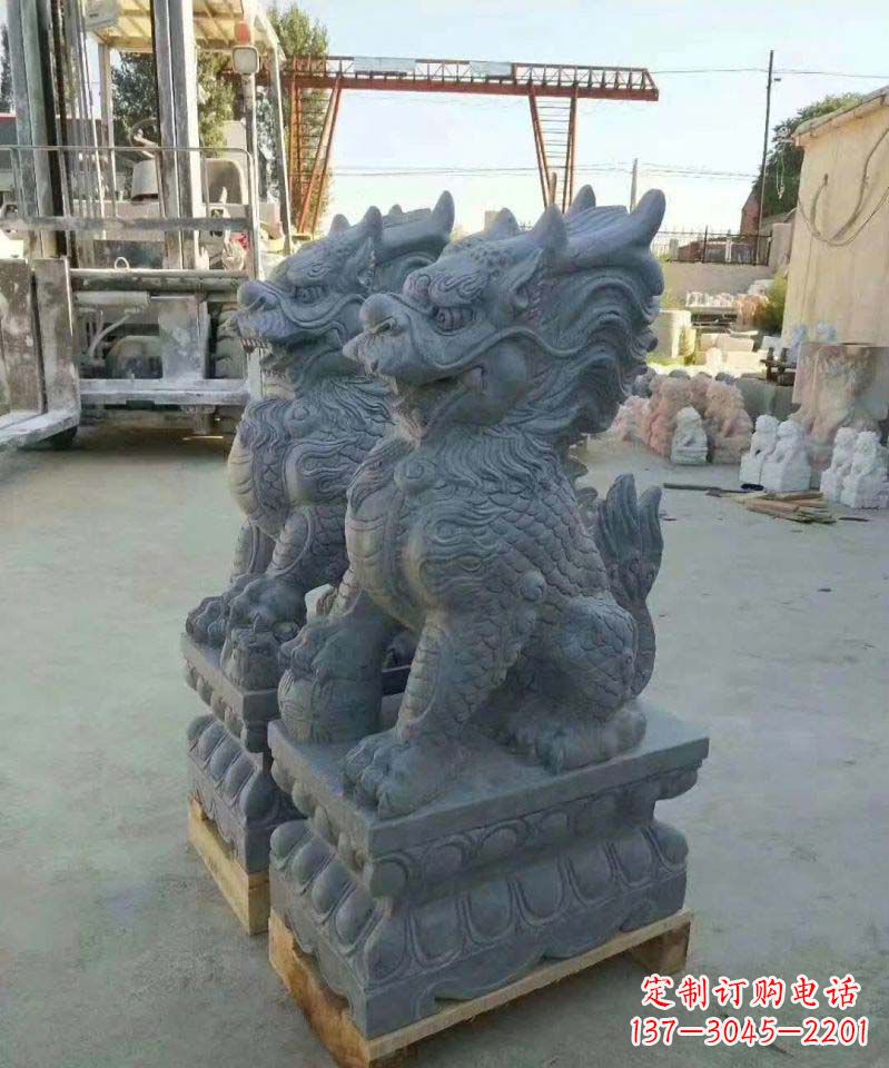 衢州精美大理石麒麟雕塑