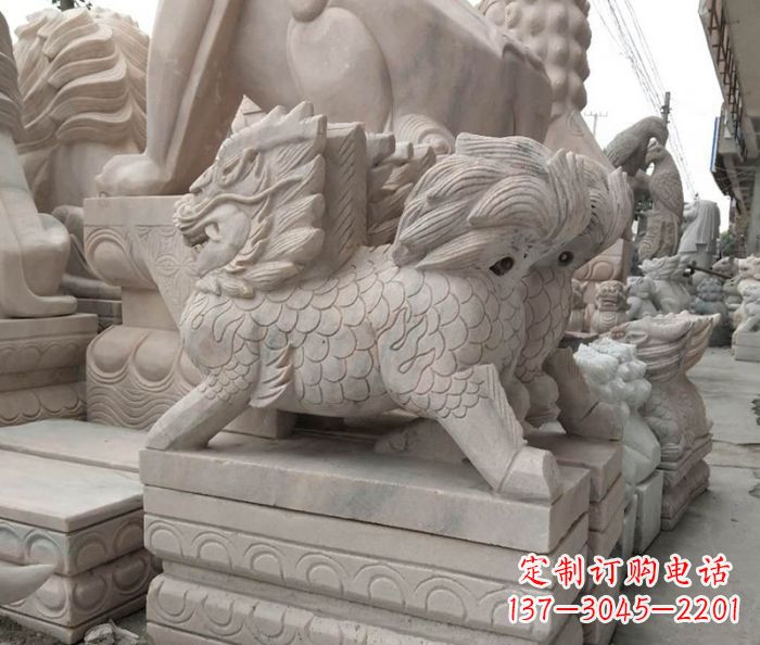 衢州大理石麒麟古代神兽石雕