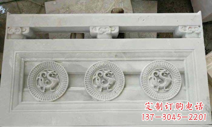 衢州精美青龙石浮雕栏板雕塑