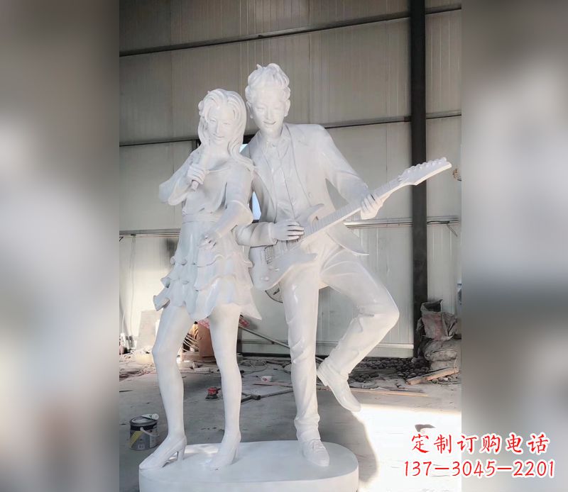衢州精美大理石吉他雕塑