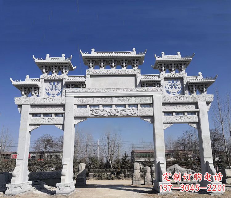 衢州特色大理石牌坊石雕