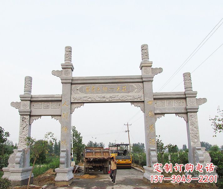 衢州大理石牌坊石雕,艺术精髓永不凋零