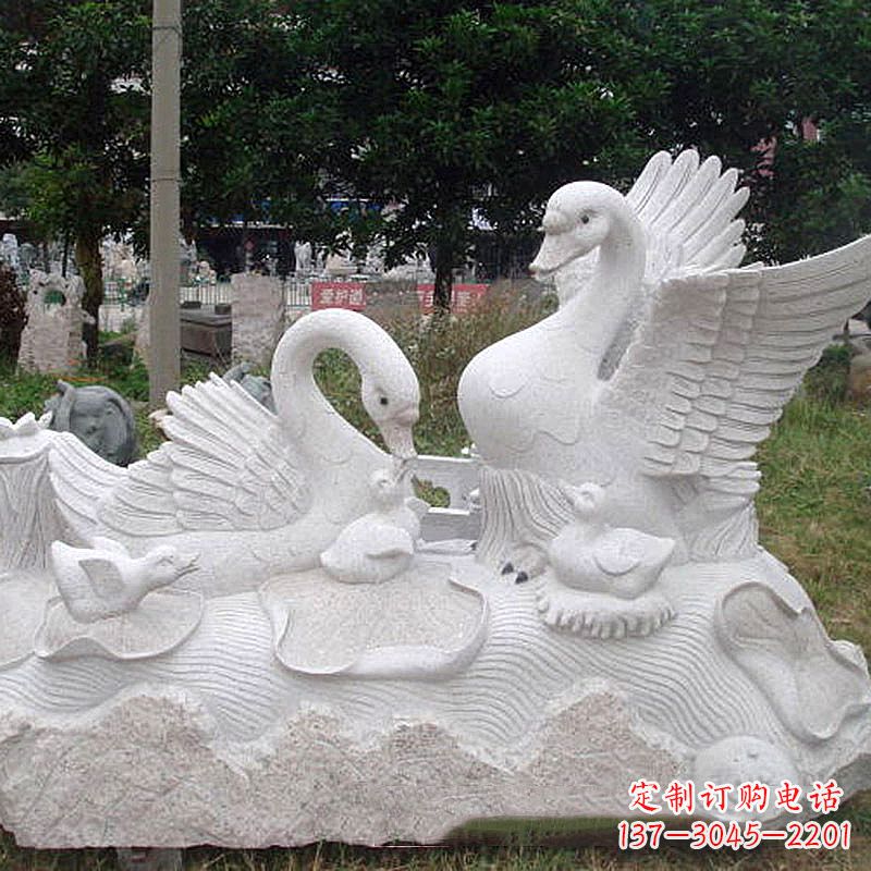 衢州大理石天鹅精美雕塑