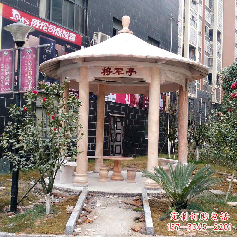 衢州精美大理石凉亭雕塑