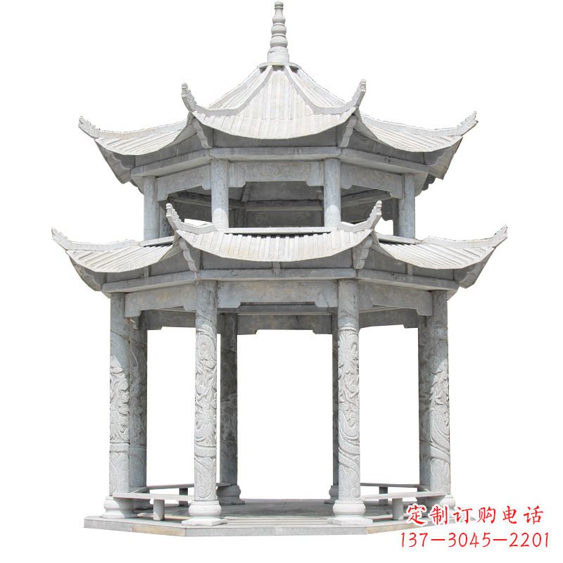 衢州大理石古建凉亭雕塑