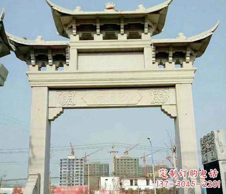 衢州单门道路牌坊石雕