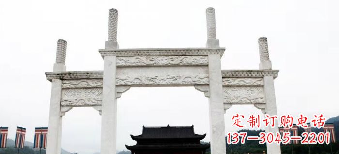 衢州领雕塑-定制道路牌坊雕塑