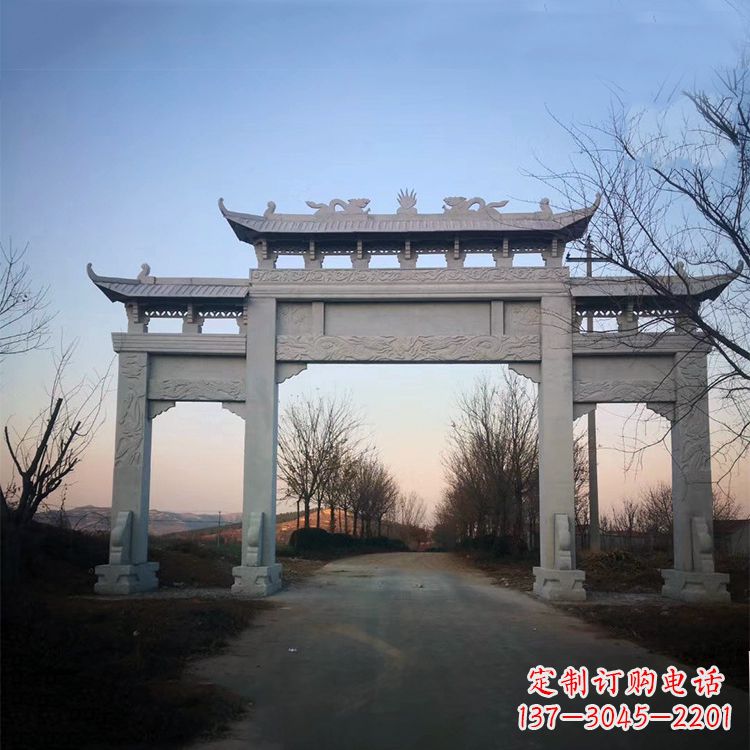 衢州品质卓越的道路三门石牌坊雕塑