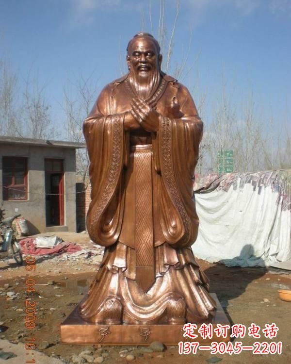 衢州锻铜雕塑孔子 (2)
