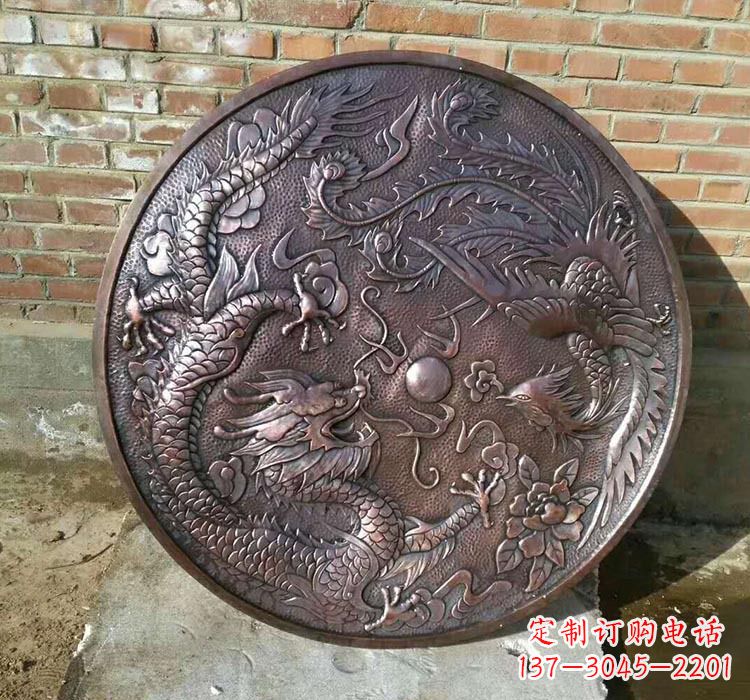 衢州传统工艺锻铜龙凤雕塑