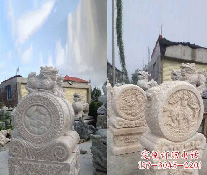 衢州仿古抱鼓石镇宅石门墩 (2)