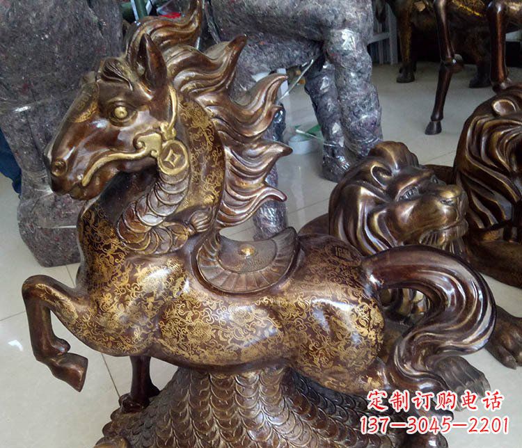 衢州仿古马到成功铜雕塑摆件