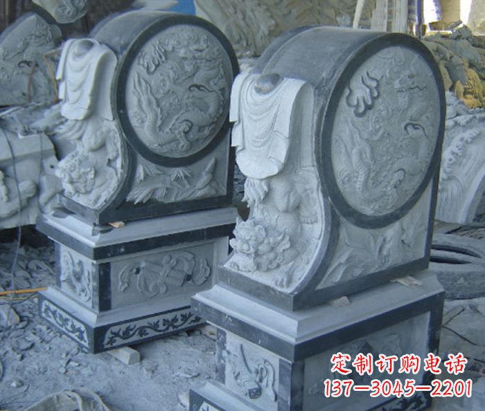 衢州仿古石门墩招财抱鼓石