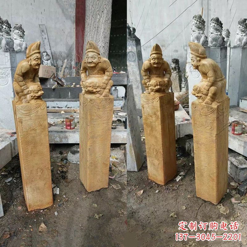 衢州经典仿古拴马桩雕塑