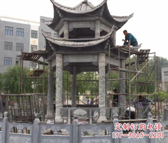 衢州仿古双层石雕凉亭