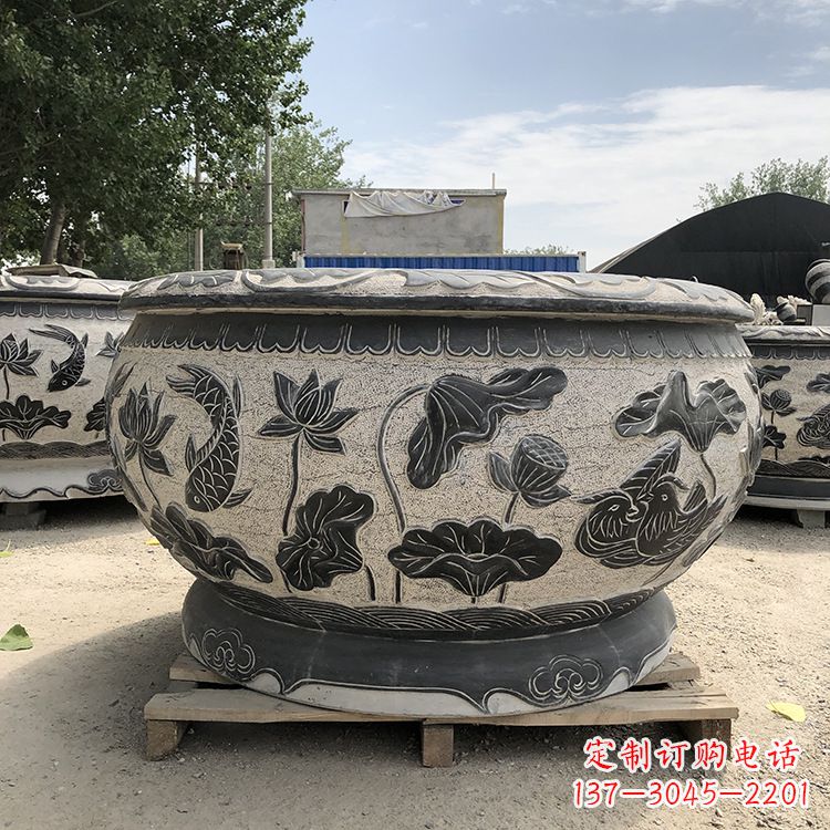 衢州仿古鱼缸花盆摆件