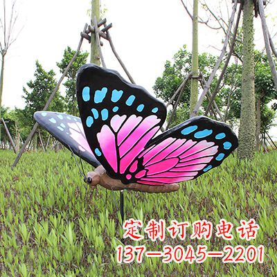 衢州紫蓝黑款蝴蝶雕塑