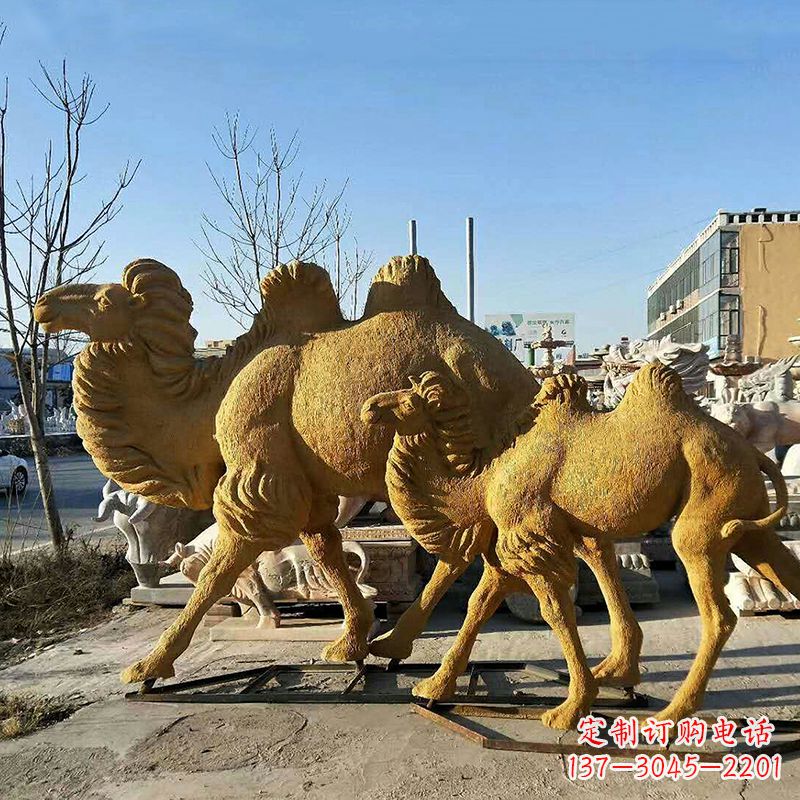 衢州仿真骆驼玻璃钢雕塑