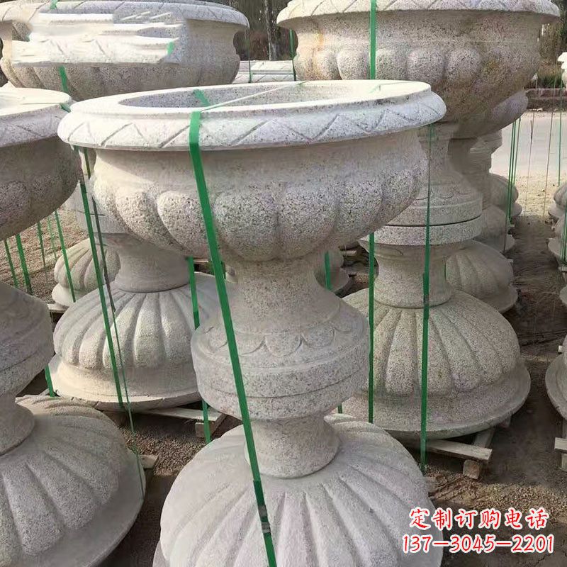 衢州高墩砂岩石雕刻花盆精致技艺打造传统文化风韵