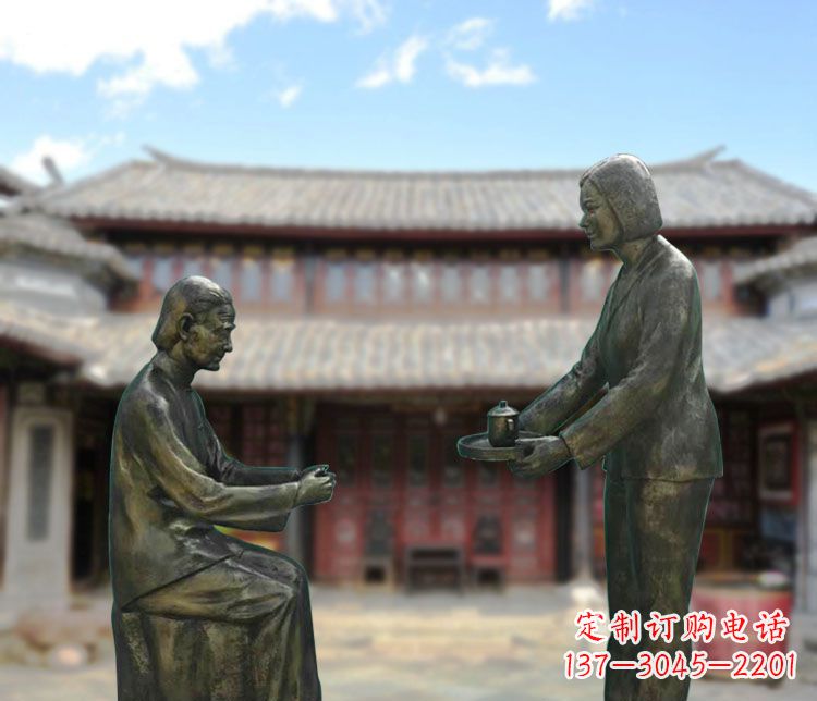 衢州女儿情怀铜雕