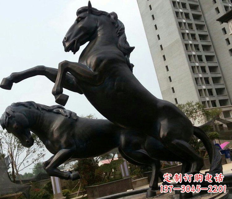 衢州公园奔马动物铜雕塑