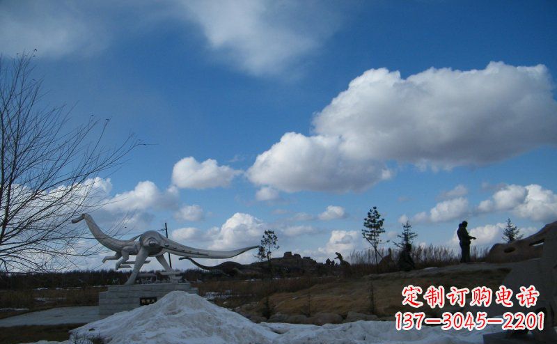 衢州超大不锈钢动物恐龙雕塑