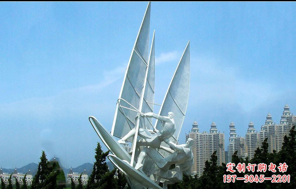 衢州不锈钢帆船比赛雕塑
