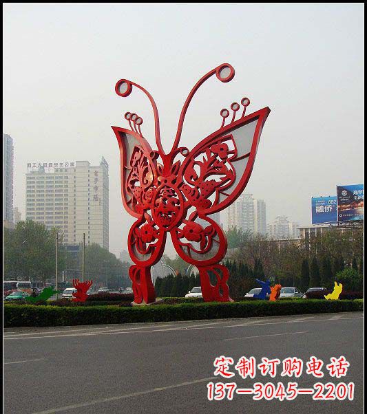 衢州大型不锈钢蝴蝶雕塑