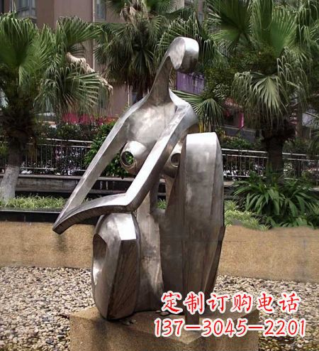 衢州现代艺术风格的不锈钢女人雕塑