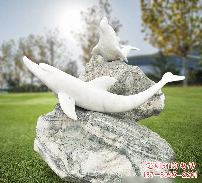 衢州中领雕塑设计之海豚石雕