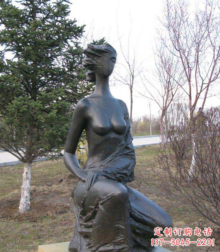 衢州庄重美丽的女人铜雕塑