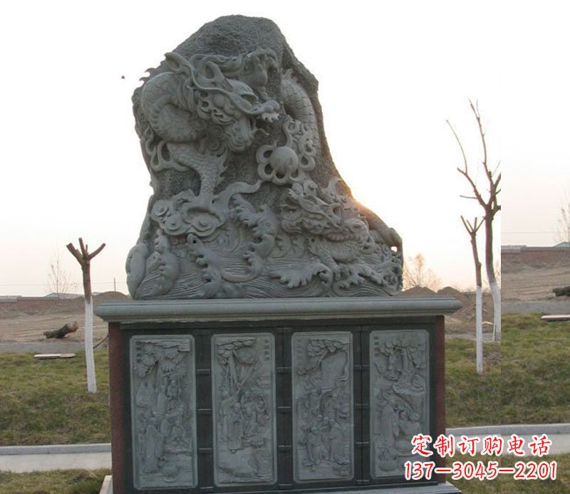 衢州精美的大理石龙雕塑