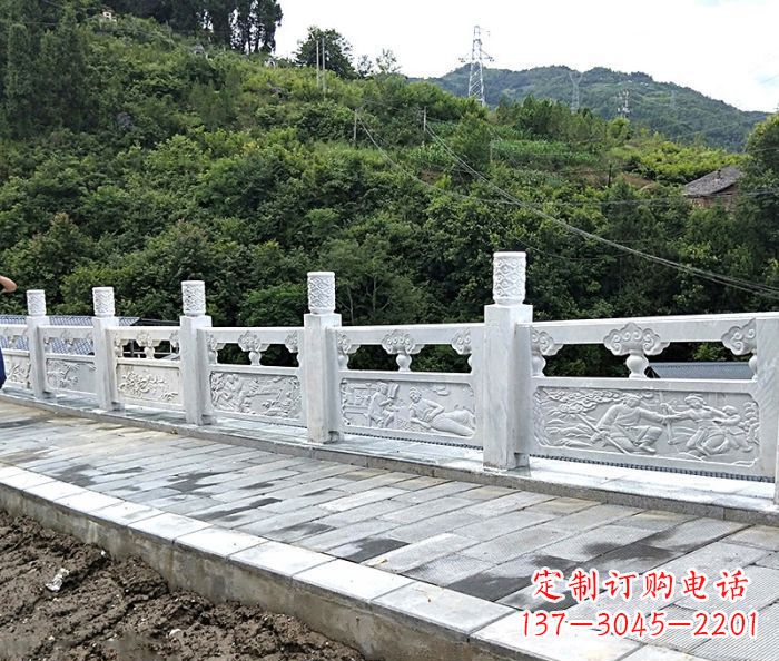 衢州专为公园景观定制的大理石栏板石雕