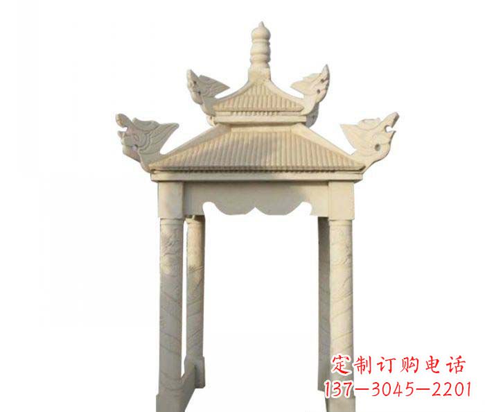 衢州公园景观四角凉亭石雕