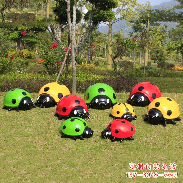 衢州公园七星瓢虫-园林幼儿园动物雕塑摆件