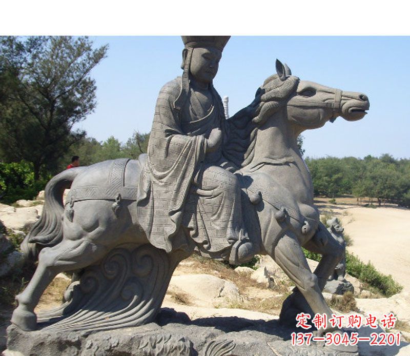 衢州中领雕塑:古代人物唐僧骑马雕塑