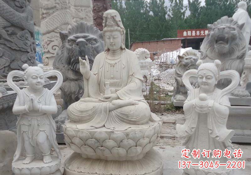 衢州观音菩萨善财童子和龙女雕塑